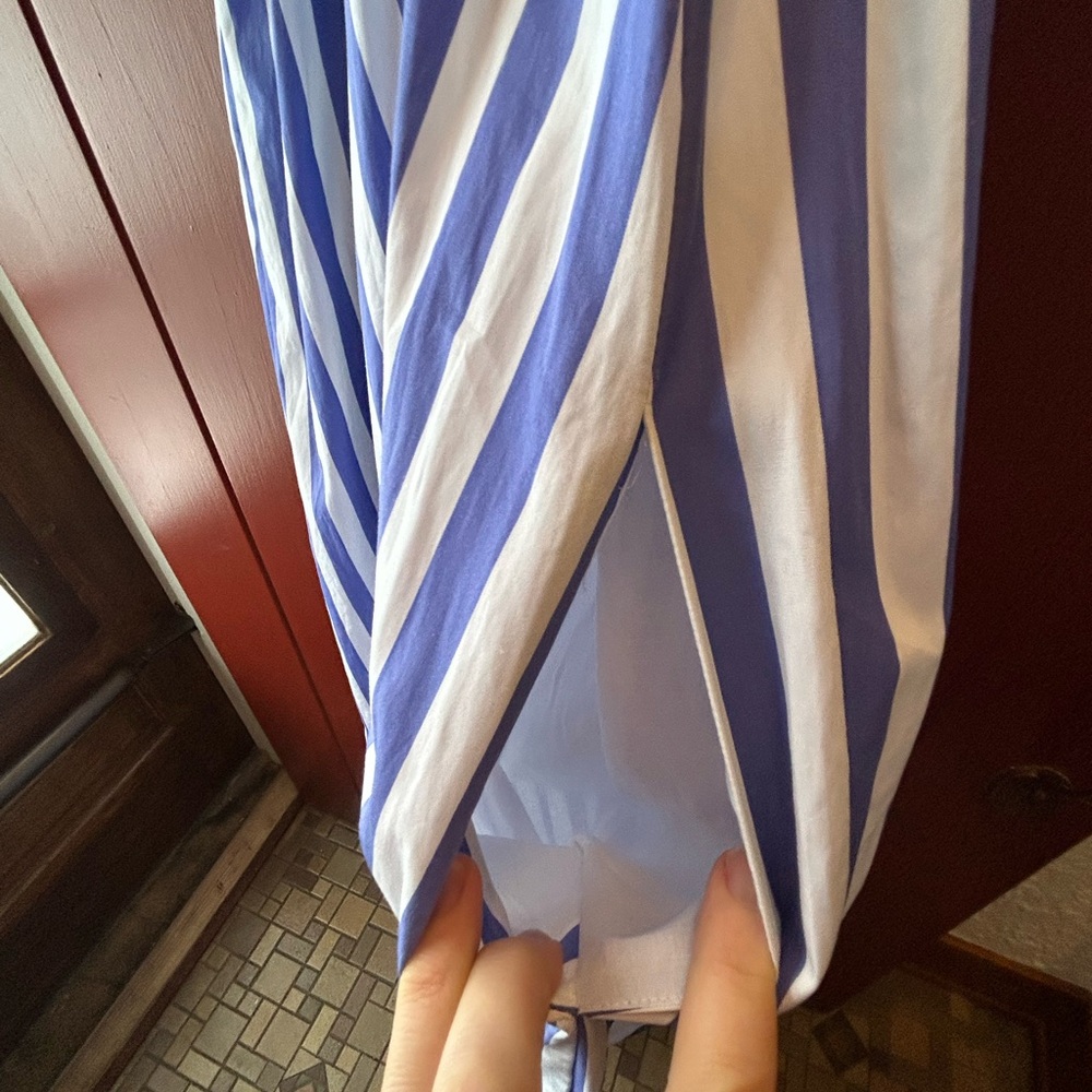 J. Crew Blue and White Striped Maxi Dress - Picture 6 of 9
